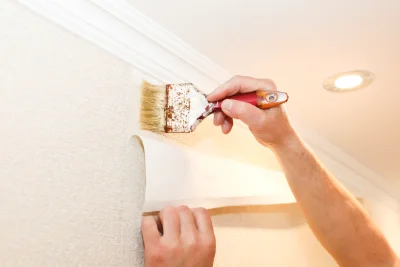Pose de papier peint à Lampertsloch — revêtements muraux et toiles de verre